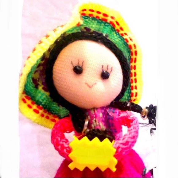DOLL PEN handmade Woven Wool made in south america souvenir 5” NWOT never used - Picture 6 of 6
